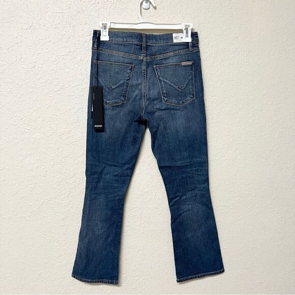 NWT Hudson Brix High Rise Cropped Bootcut Denim Blue Jeans Distressed Size 26 - Picture 2 of 6